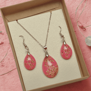 Resin Jewelry - Necklace & Earring Set