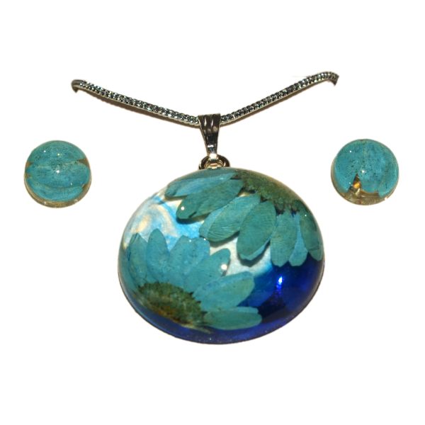 Handcrafted Resin Necklace & Earring Set