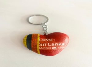 Love Sri Lanka heart shaped  key tag.