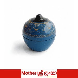 Blue & Gold Sri Lankan Lacquerware Trinket Box