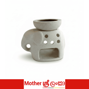 Handcrafted Ceramic Elephant Oil Burner | Sri Lankan Handmade Aroma Diffuser