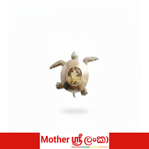 Gold Tortoise Stone Pendant