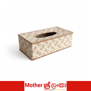 Handwoven Sri Lankan Reed Tissue Box Cover – Natural Palm Leaf Decorative Holder