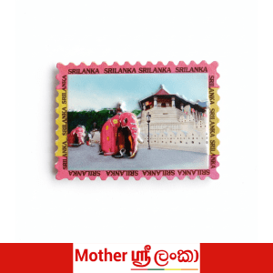 Sri Lanka Elephant & Temple Fridge Magnet – Colorful Souvenir Travel Magnet