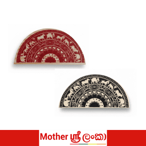Sri Lanka Sandakada Pahana Fridge Magnet – Traditional Temple Souvenir (Red & Black)