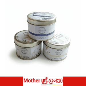 Hand-Poured Sri Lankan Scented Candle – Natural Wax Candle in Tin