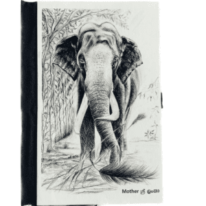Elephant Dung Notebook with Handpaint Elephant