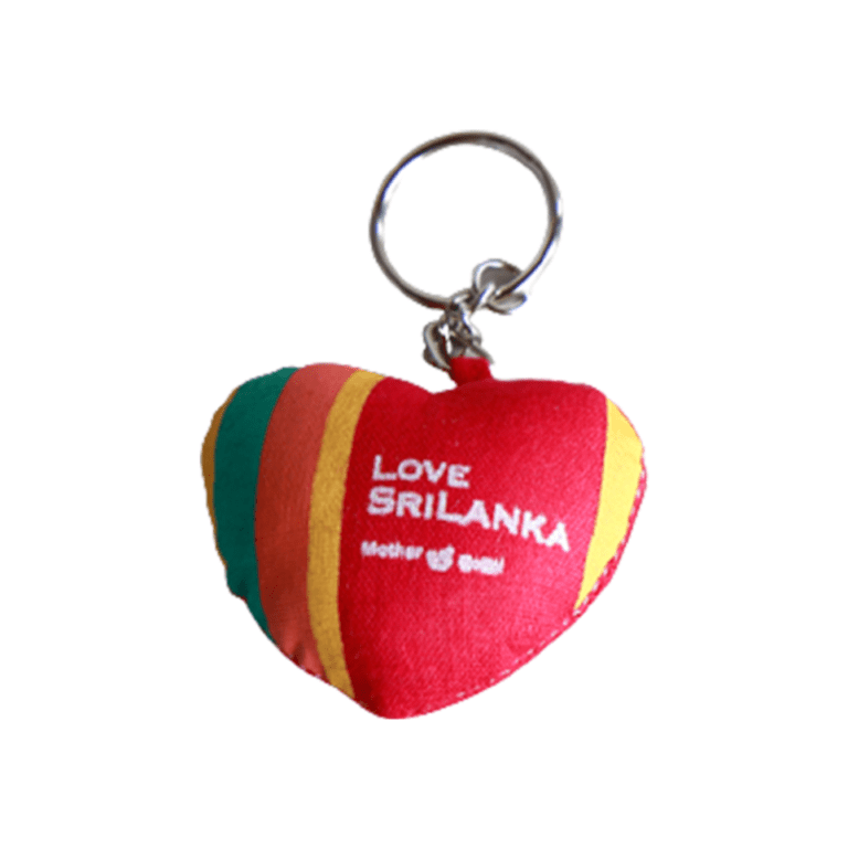 Key Tag Handloom Heart Shape Mother Sri Lanka