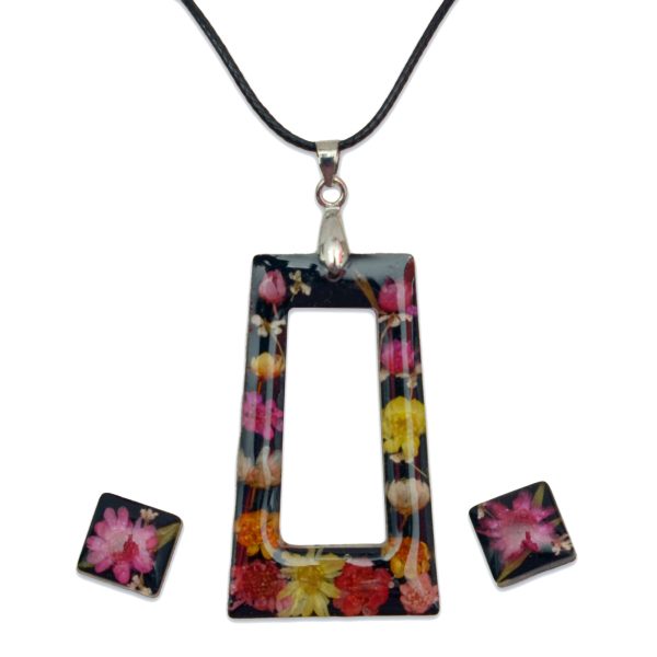 Resin Jewelry - Necklace & Earring Set