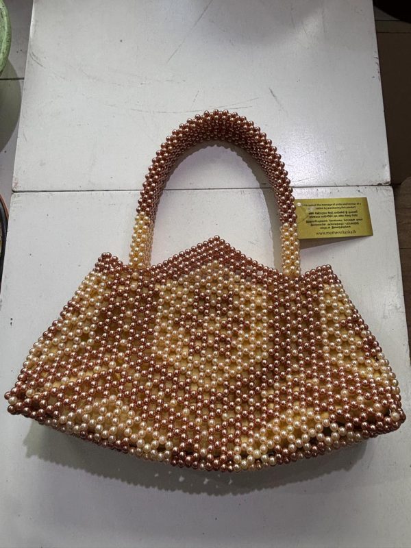 Maroon Beads Bag