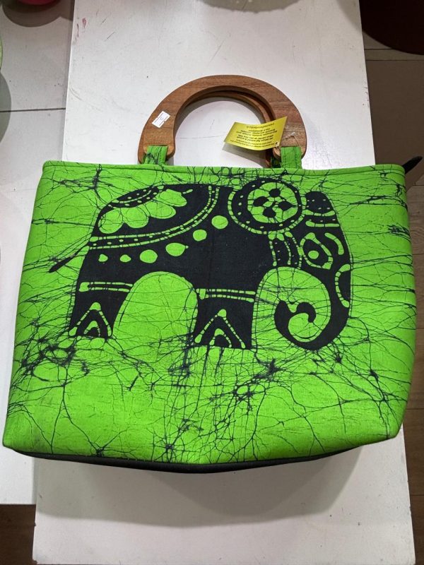 Batik Wooden Handle Bag