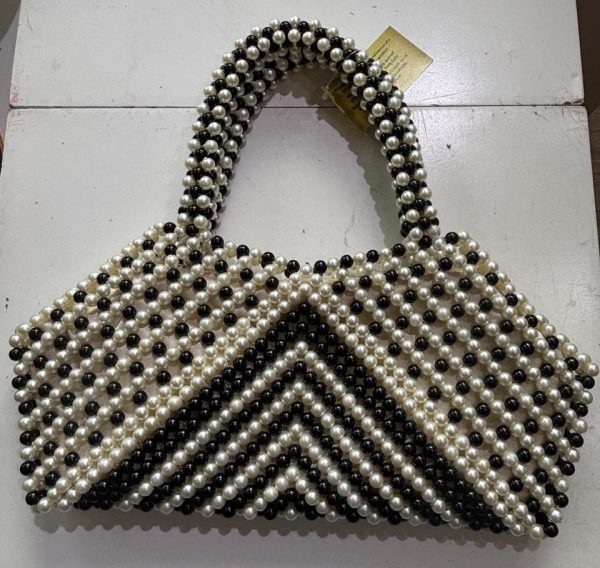 Black & White Beads Bag