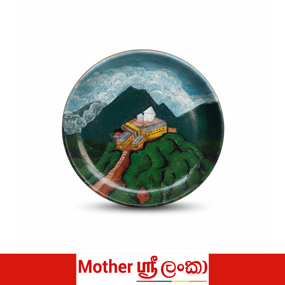 Hand-Painted Clay Plate