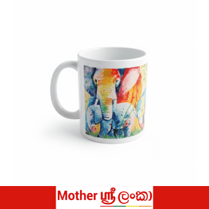 Colorful Watercolor Elephant Art Ceramic Mug