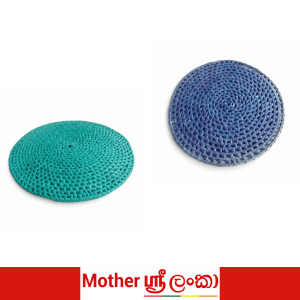 Round Handwoven Placemat – Teal Green