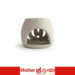 Handcrafted Sri Lankan Ceramic Oil Burner – Minimalist Aroma Diffuser