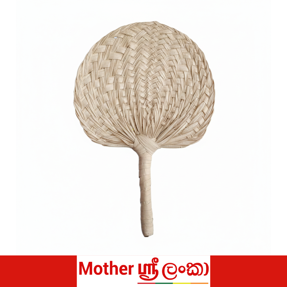 Fan Reed Handwoven Sri Lankan Reed Fan – Natural Palm Leaf Traditional Hand Fan ...