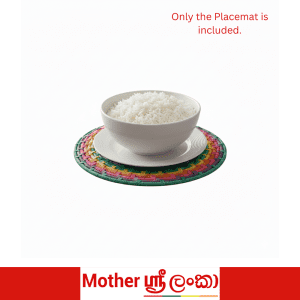 Round Handwoven Placemat – Multicolor Spiral