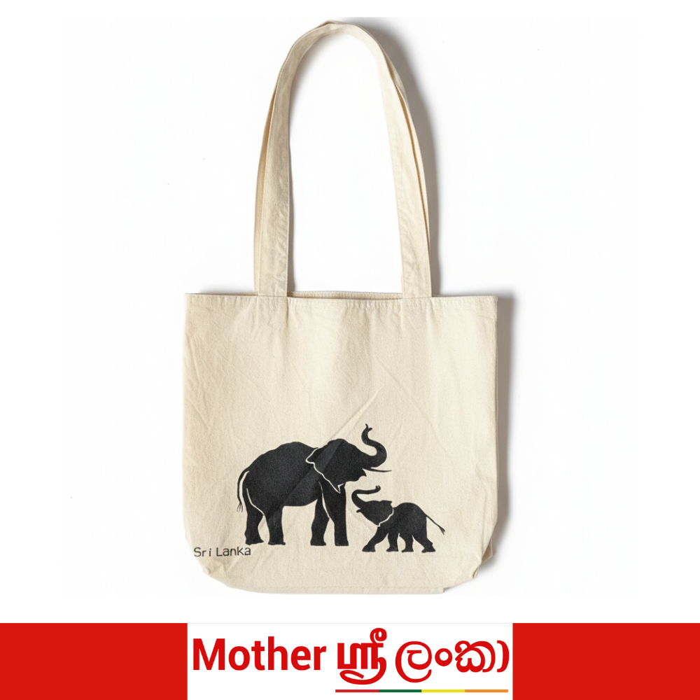 Sri Lankan Traditional Art Canvas Tote Bag – Eco Friendly Reusable Bag - Image 5